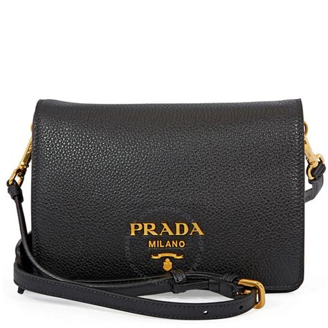 Prada Medium Pebbled Calf Leather Crossbody 